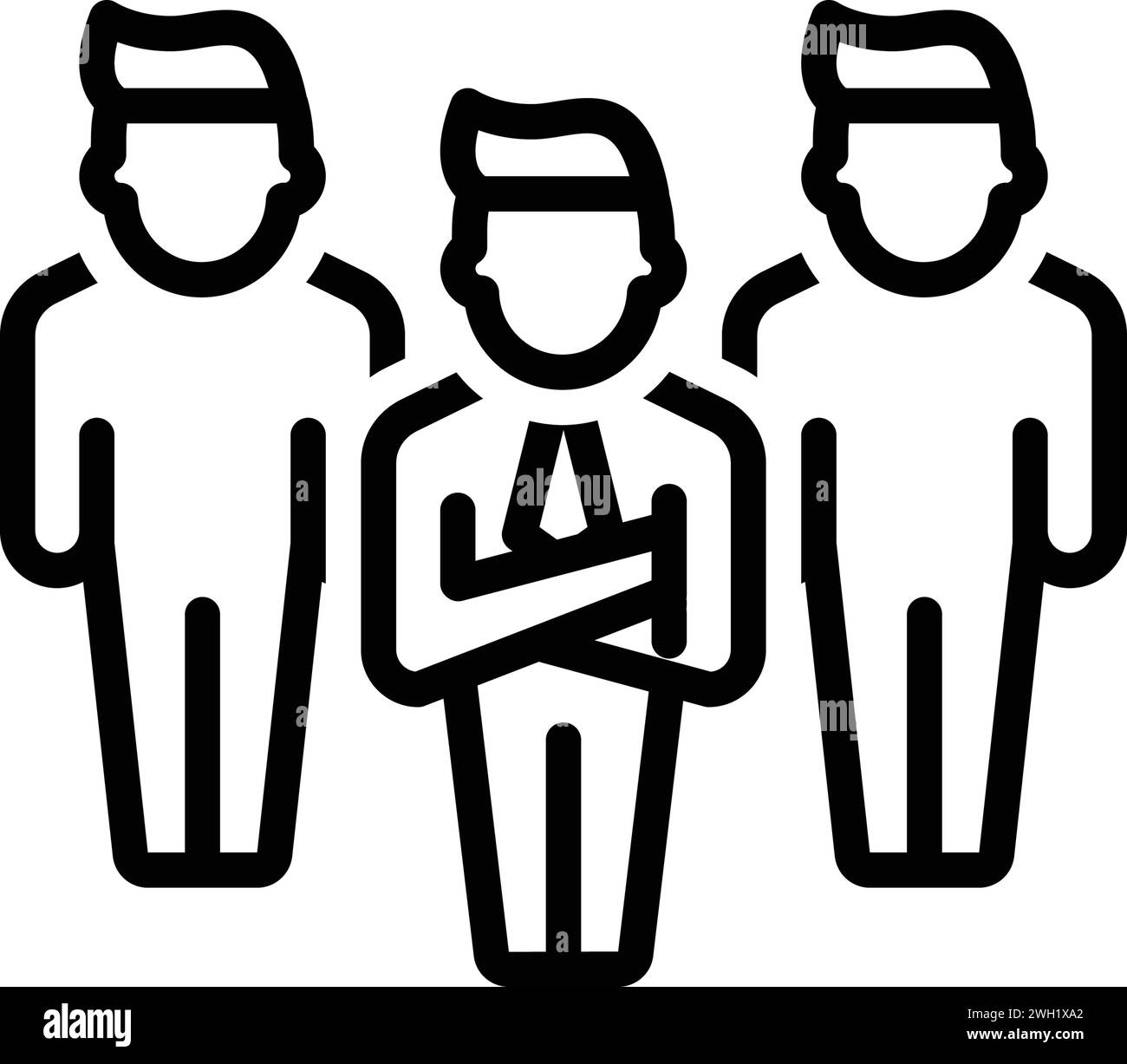 Icona per linea di associazione, testa Illustrazione Vettoriale