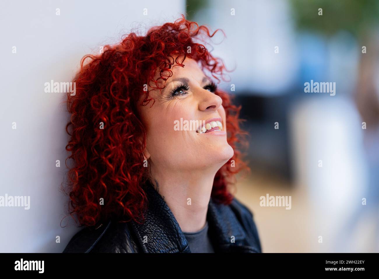 Colonia, Germania. 7 febbraio 2024. Lucy Diakovska, vincitrice della stagione dell'anniversario del campo della giungla, si trova nel centro di trasmissione di RTL Germania. Crediti: Rolf Vennenbernd/dpa/Alamy Live News Foto Stock
