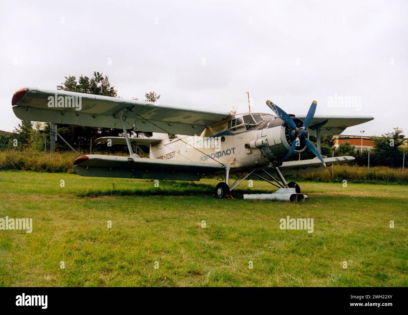 ANTONOV AN-2 vecchio tipo di aereo sovietico è un monomotore prodotto in serie 1948 Foto Stock