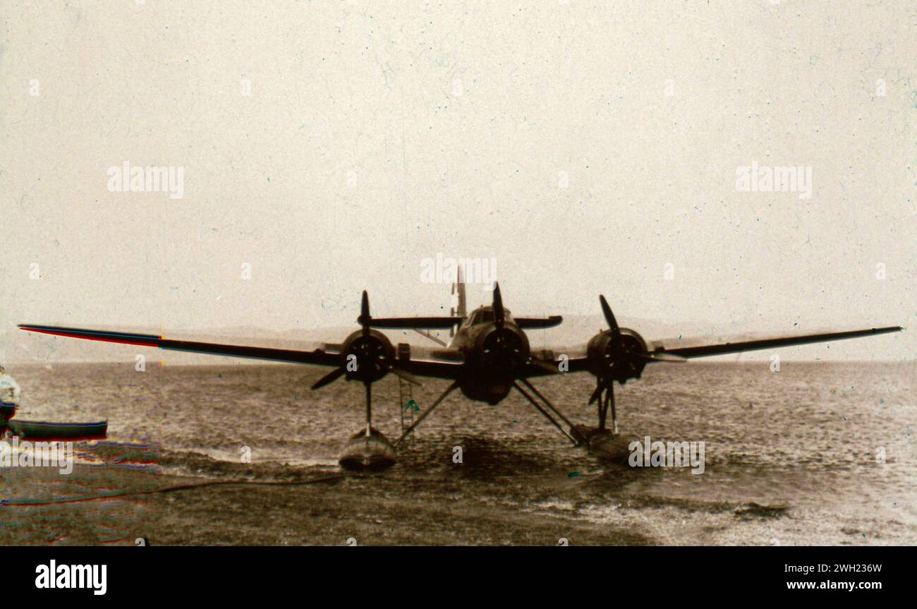 Biplano idrovolante italiano CANT Z.506 B, Italia 1940s Foto Stock