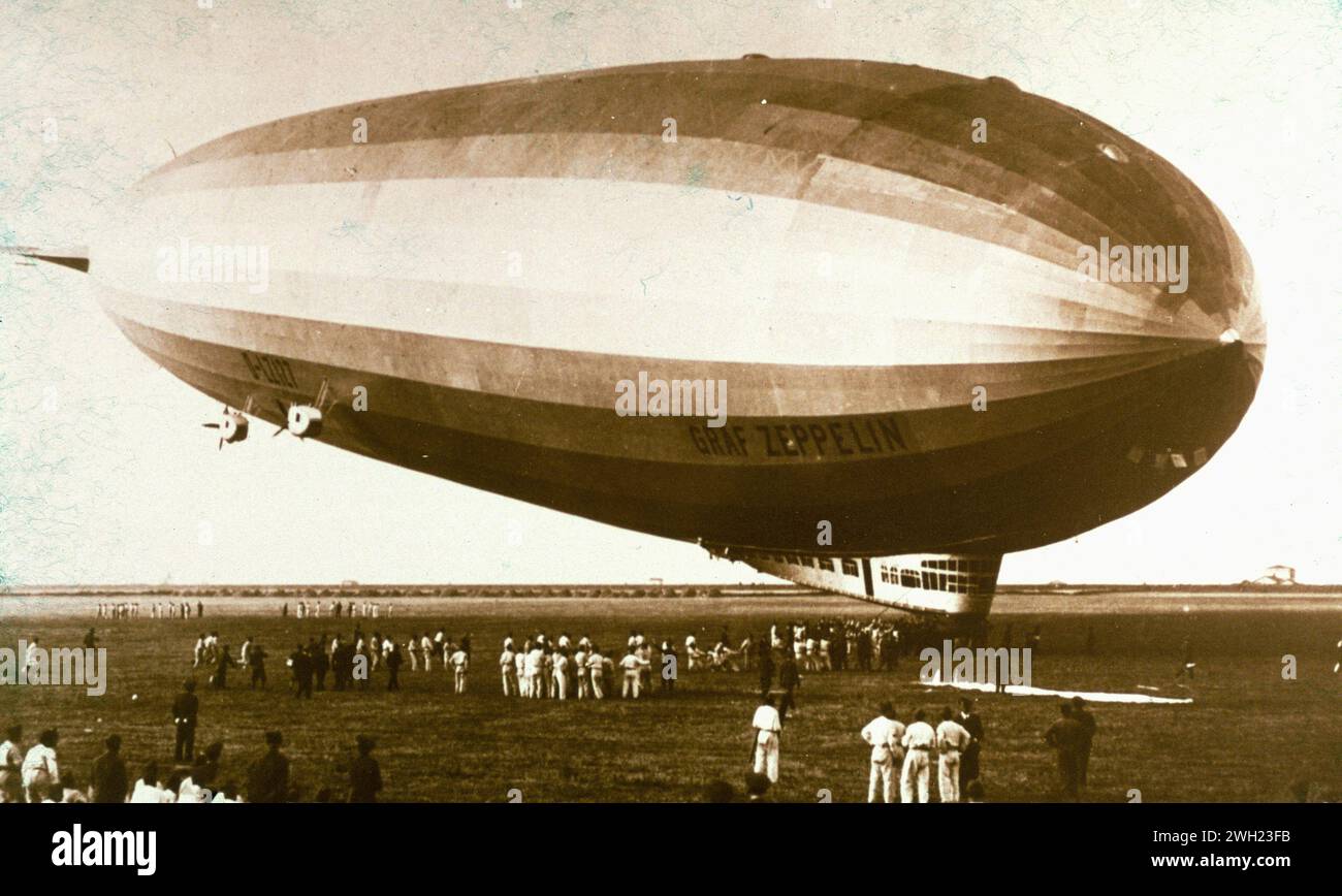 Dirigibile tedesco Graf Zeppelin, Germania 1930 Foto Stock