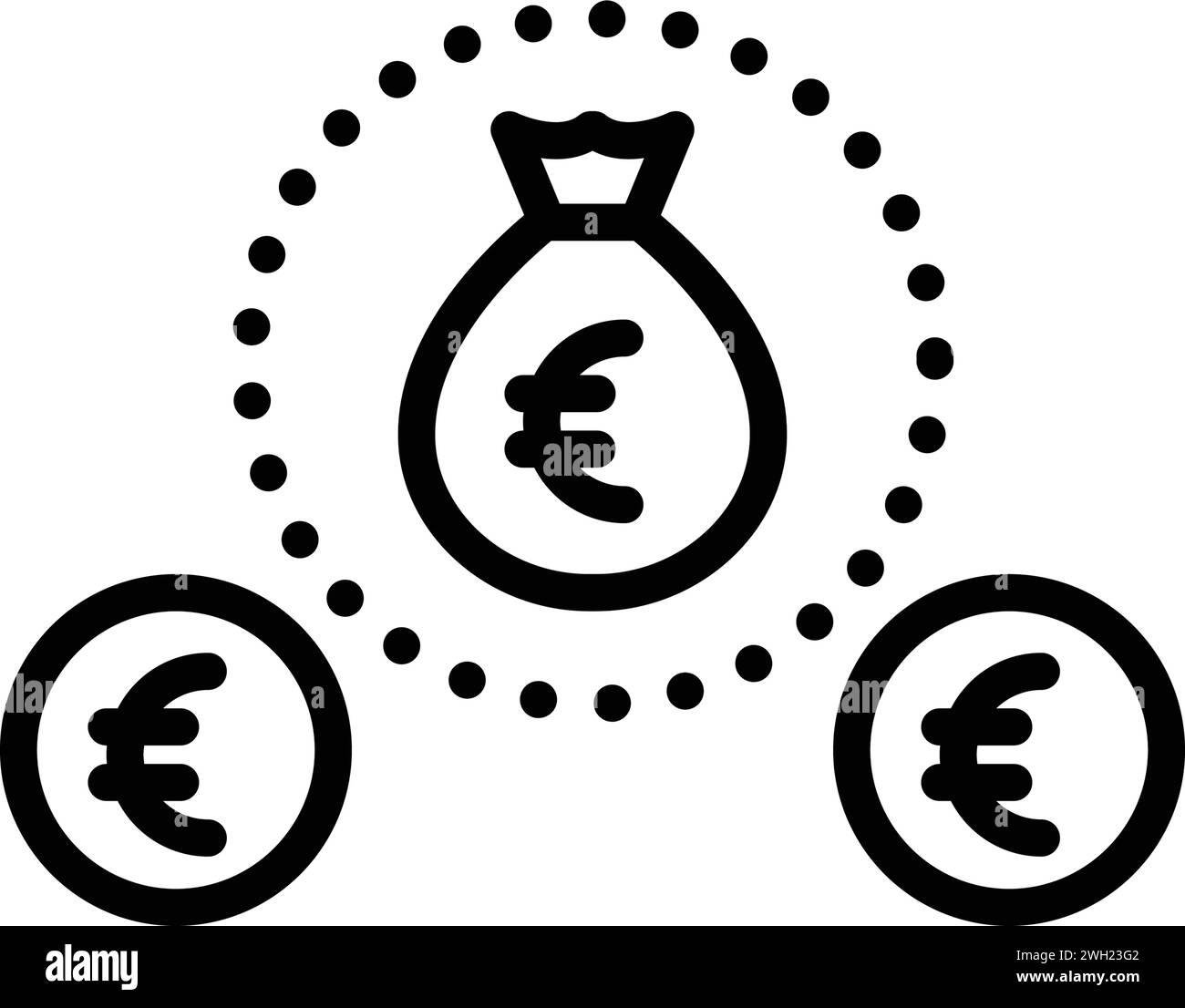 Icona eur,prezzo Illustrazione Vettoriale