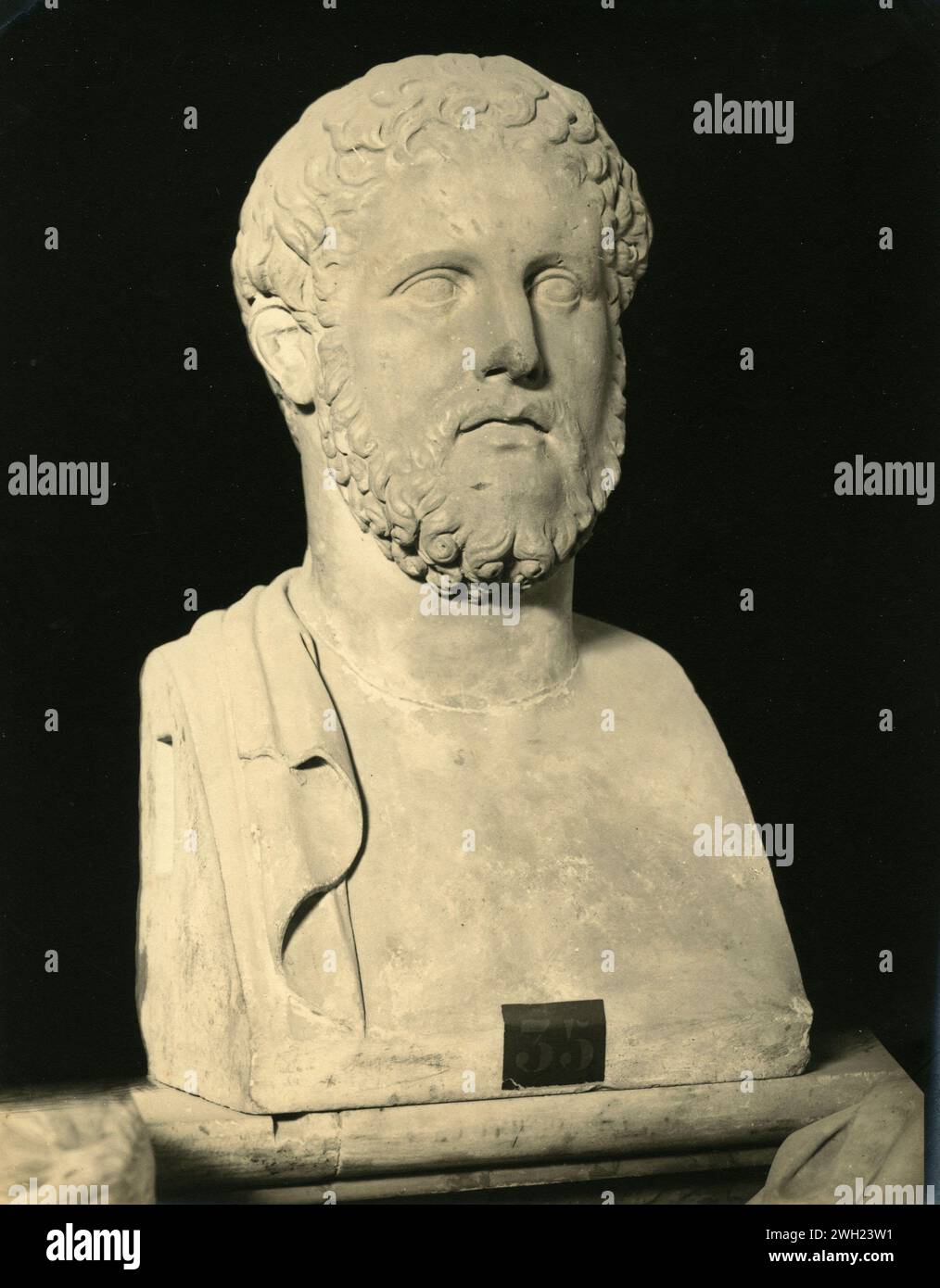 Statista e generale ateniese Alcibiade, busto in marmo, Museo Capitolino, Roma, Italia anni '1900 Foto Stock