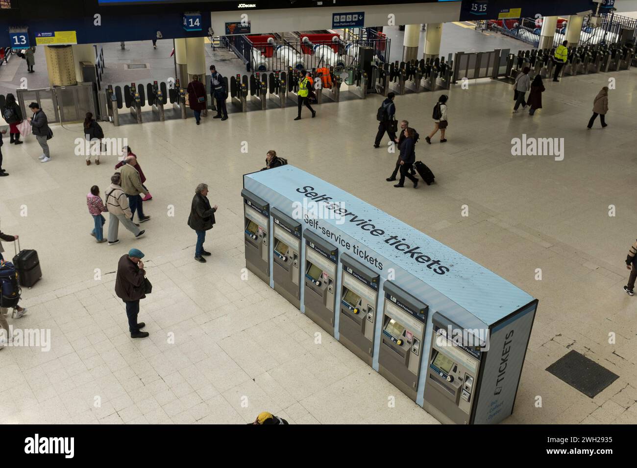 London Waterloo Railway Station, Regno Unito Foto Stock