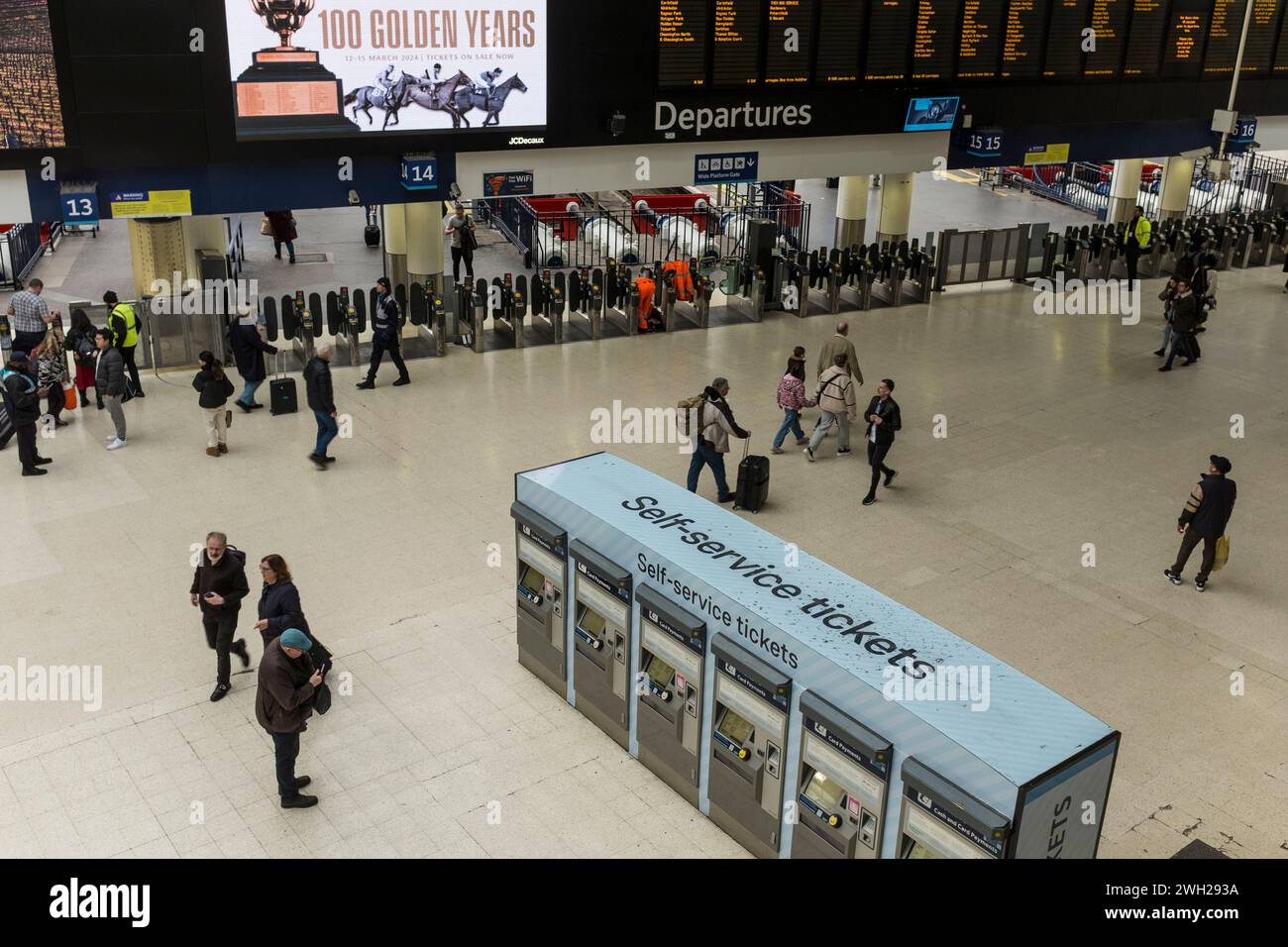 London Waterloo Railway Station, Regno Unito Foto Stock