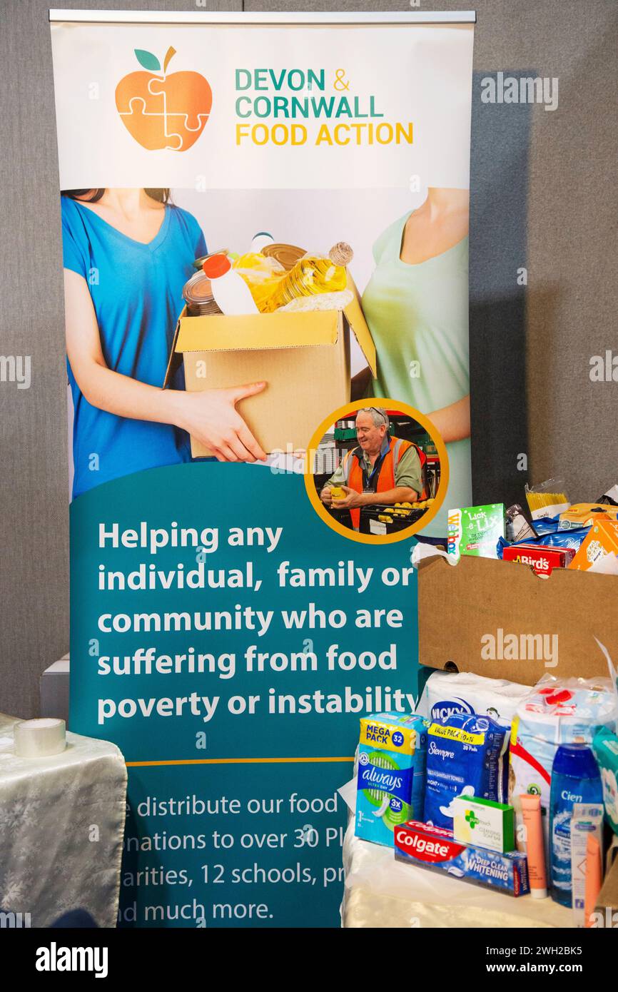 Devon & Cornwall food action stand alla fiera food, drink, catering e Hospitality 'Source' tenutasi a Westpoint Exeter Regno Unito il 7 febbraio 2024 Foto Stock