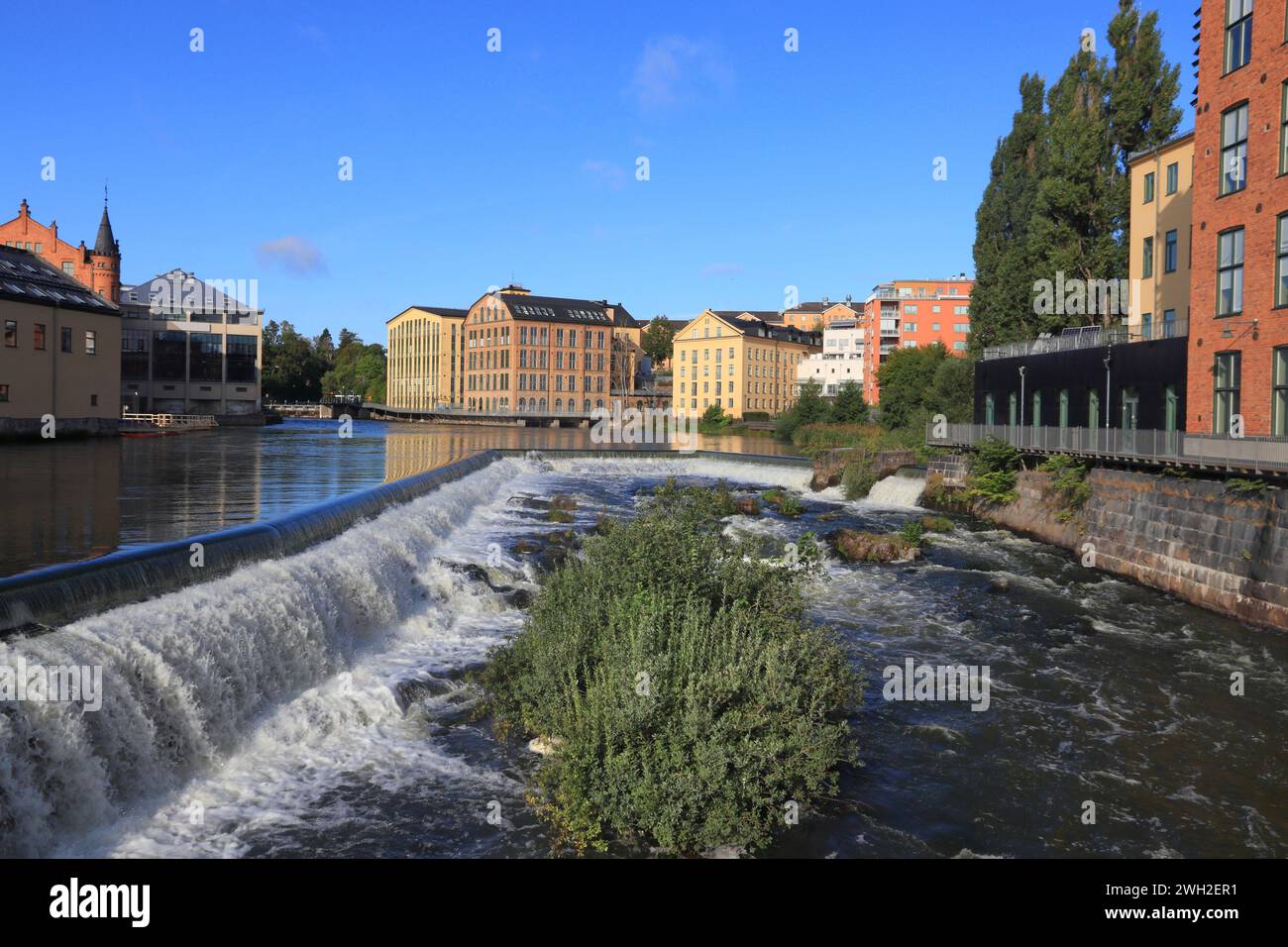 Norrkoping città in Svezia. Ex luogo industriale - architettura rivitalizzata. Foto Stock