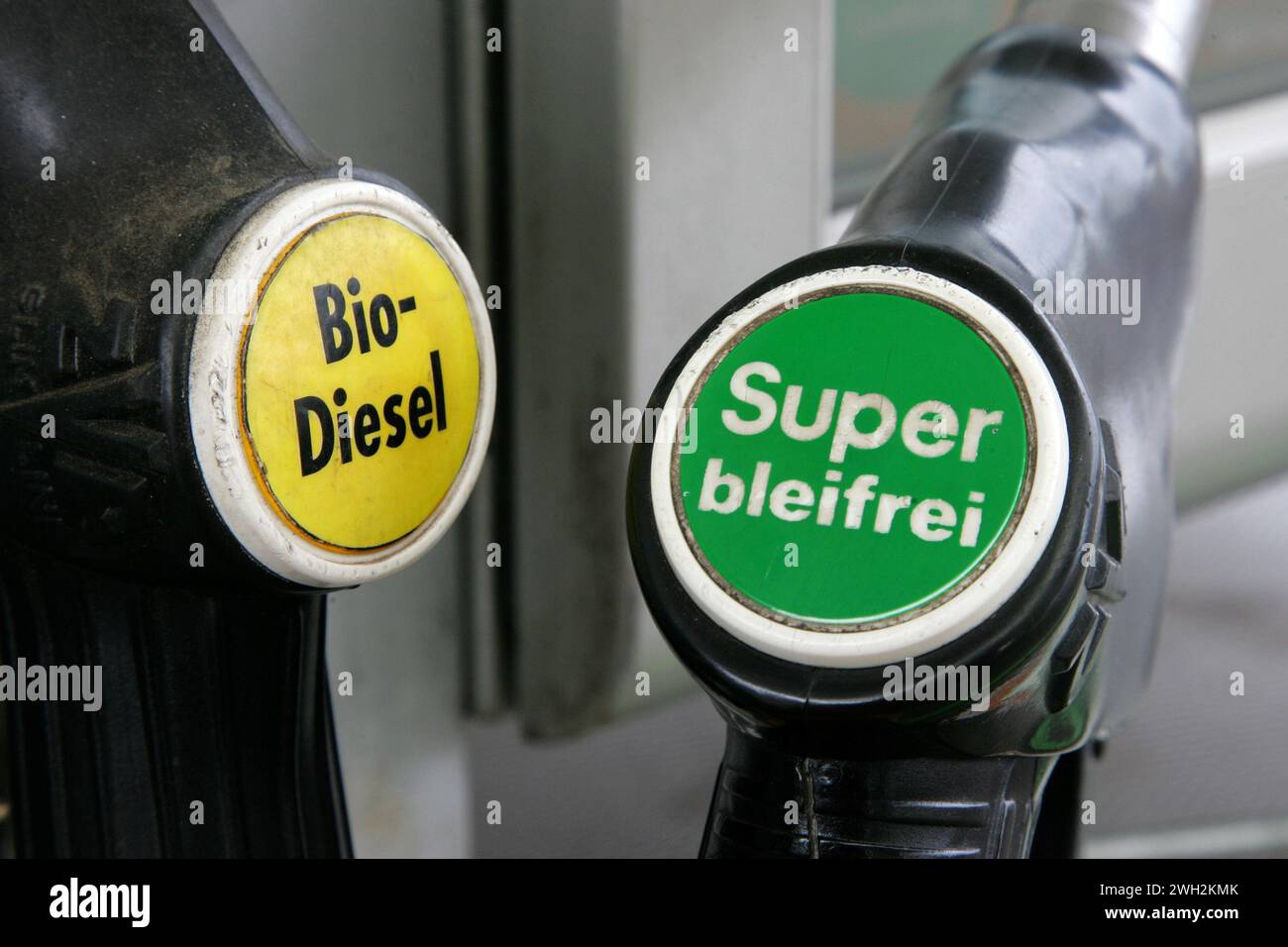 Tankstelle, Zapfsaeule mit biodiesel foto: Thomas Wieck V e r o e f e n t l i c h u n g n u r m i t N a m e u n d H o n o r a r z a h l u n g + Foto Stock