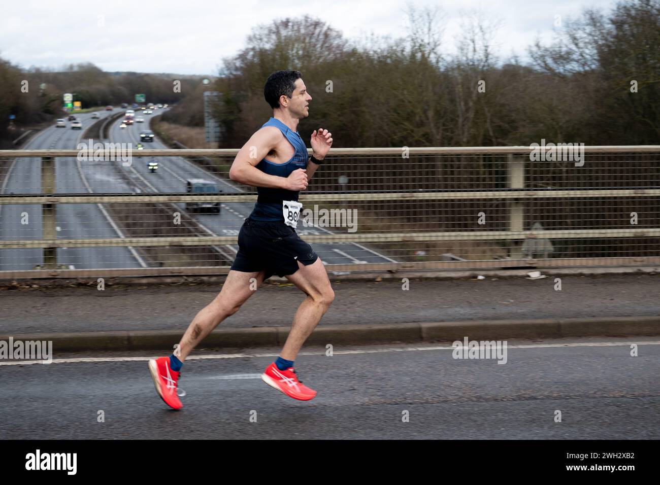 2024 Warwick Half Marathon, Warwickshire, Regno Unito Foto Stock