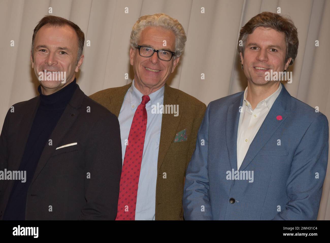 Bernhard Auinger, SPÖ, Christoph Ferch, Die Salz, Lukas Rupsch, NEOS, Gemeinderatswahl, Wahl Bürgermeister, 2024, Salisburgo, Manfred Siebinger *** Bernhard Auinger, SPÖ, Christoph Ferch, Die Salz, Lukas Rupsch, NEOS, elezioni comunali, elezioni sindaco, 2024, Salisburgo, Manfred Siebinger Foto Stock