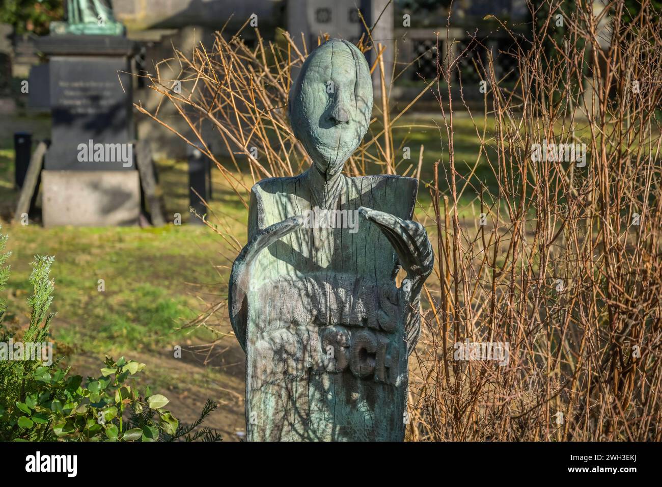 Thomas Brasch, Grab, Dorotheenstädtischer Friedhof, Chausseestraße, Mitte, Berlin, Deutschland *** Thomas Brasch, grave, Dorotheenstädtischer Friedhof, Chausseestraße, Mitte, Berlino, Germania Foto Stock