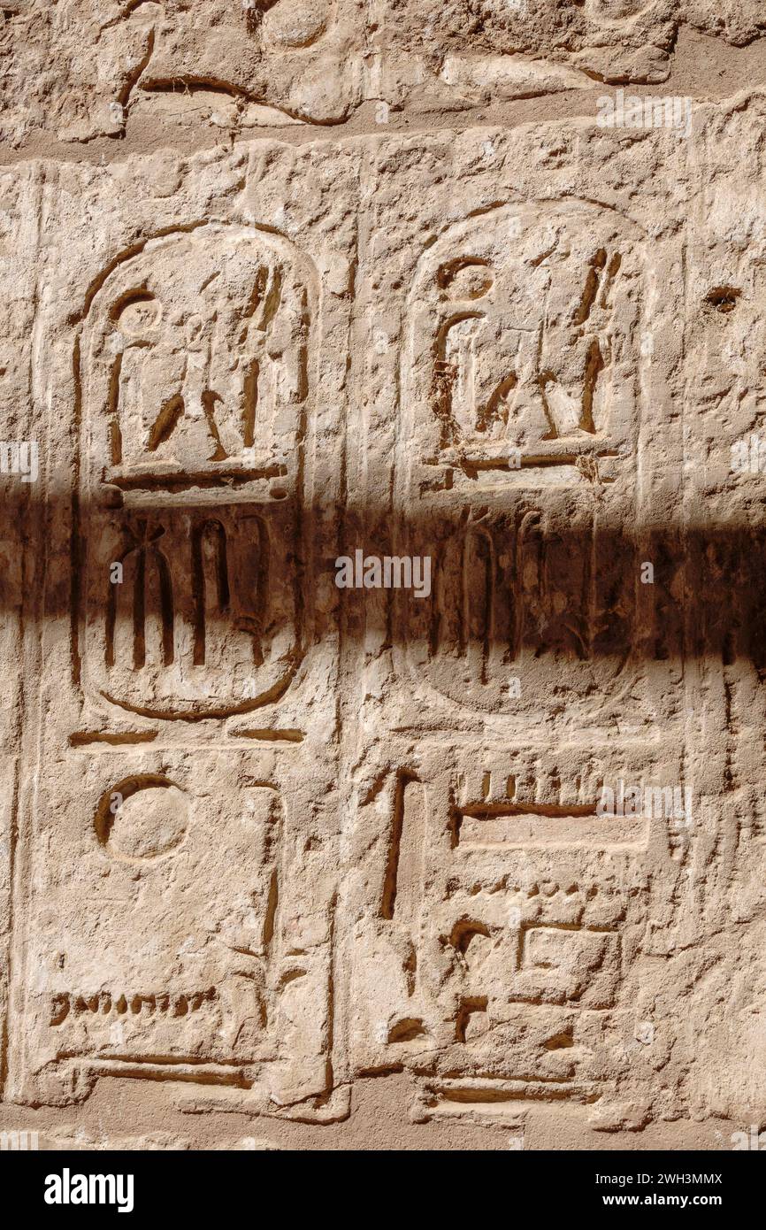 Il Tempio di Wadi al- Seboua, Lago Nasser, Egitto Foto Stock