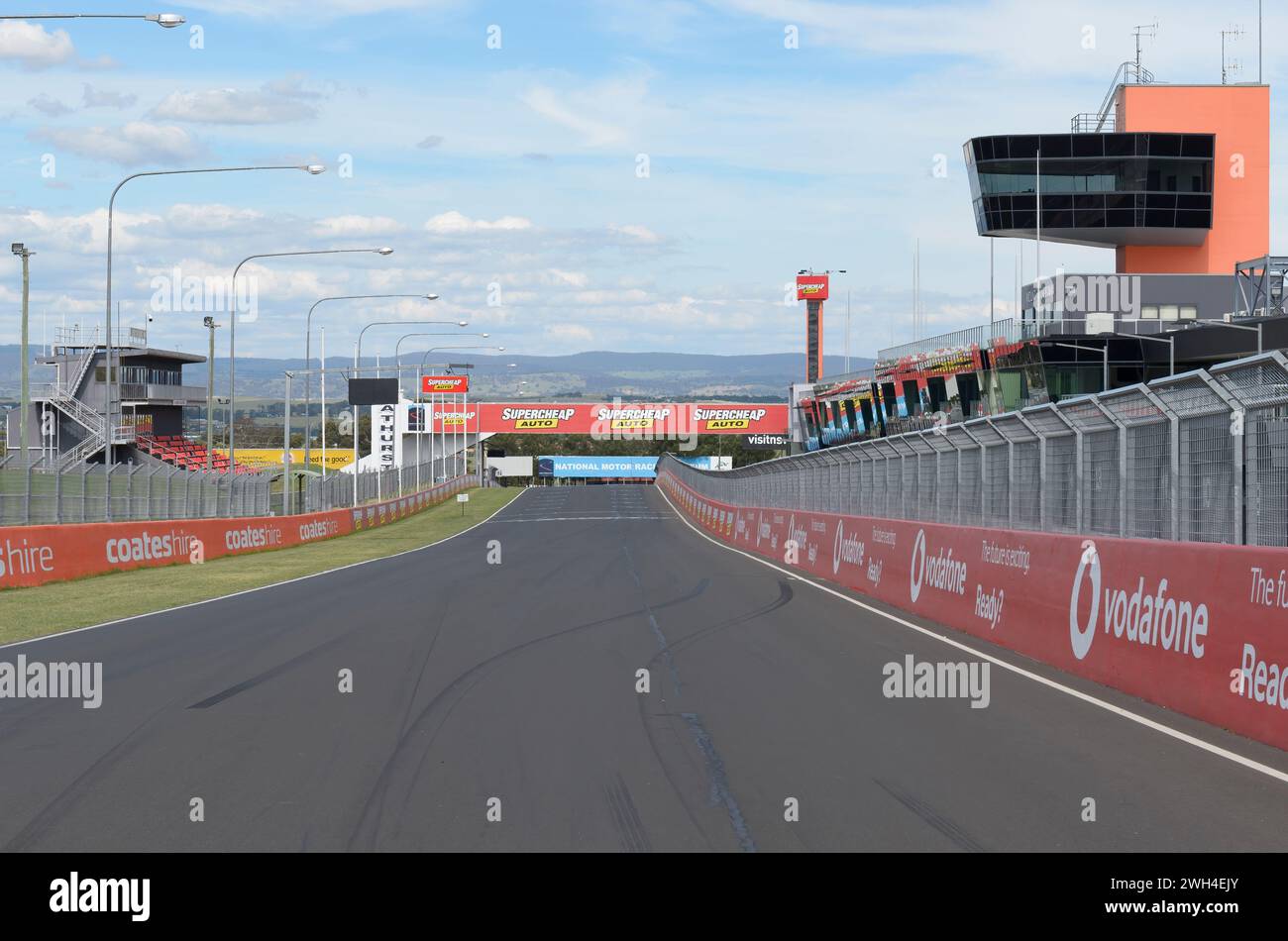 Il Mount Panorama Circuit è un circuito automobilistico situato a Bathurst, nuovo Galles del Sud, Australia Foto Stock