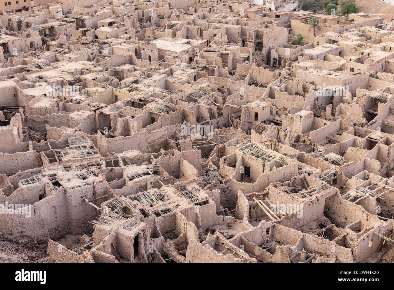 Medio Oriente, Arabia Saudita, Medina, al-Ula. Antiche rovine nel centro storico di al-Ula. Foto Stock