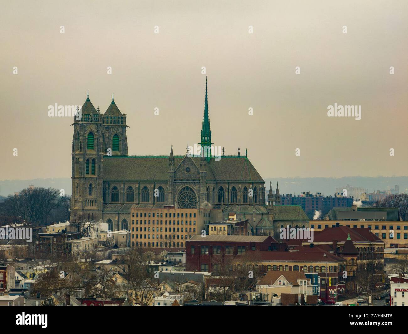 Cattedrale Basilica del Sacro cuore di Newark, NJ È la quinta cattedrale più grande del Nord America ed è la sede dell'arcidio cattolico Foto Stock