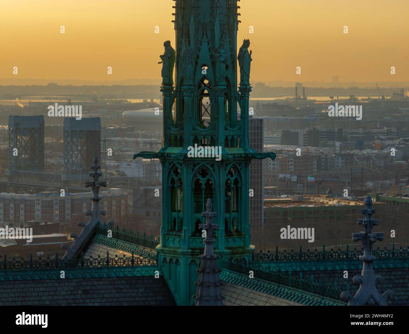 Cattedrale Basilica del Sacro cuore di Newark, NJ È la quinta cattedrale più grande del Nord America ed è la sede dell'arcidio cattolico Foto Stock