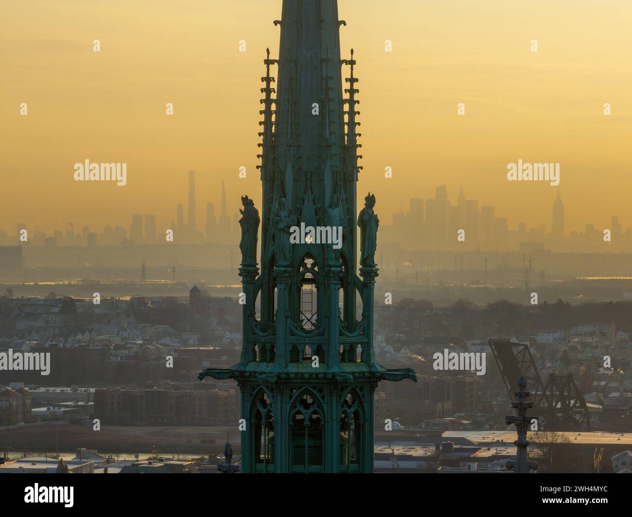 Cattedrale Basilica del Sacro cuore di Newark, NJ È la quinta cattedrale più grande del Nord America ed è la sede dell'arcidio cattolico Foto Stock