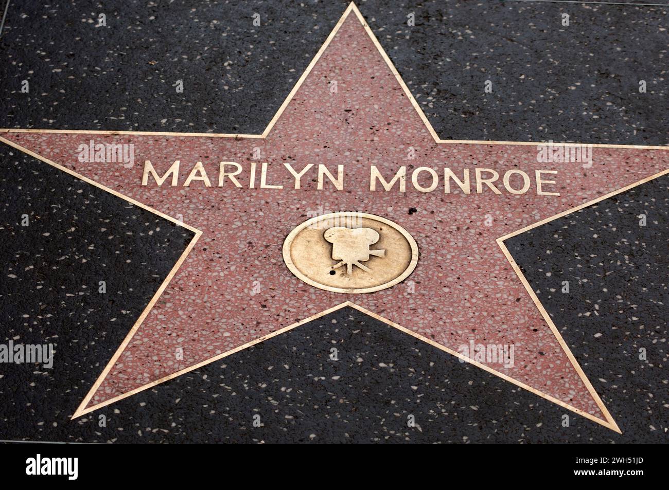 Marilyn Monroe, star, Hollywood, Walk of Fame, Boulevard, Los Angeles, California, Stati Uniti Foto Stock
