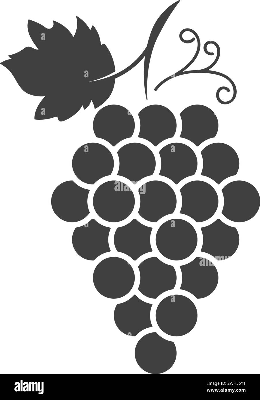 Logo di uve modello icona vettore illustration design Illustrazione Vettoriale