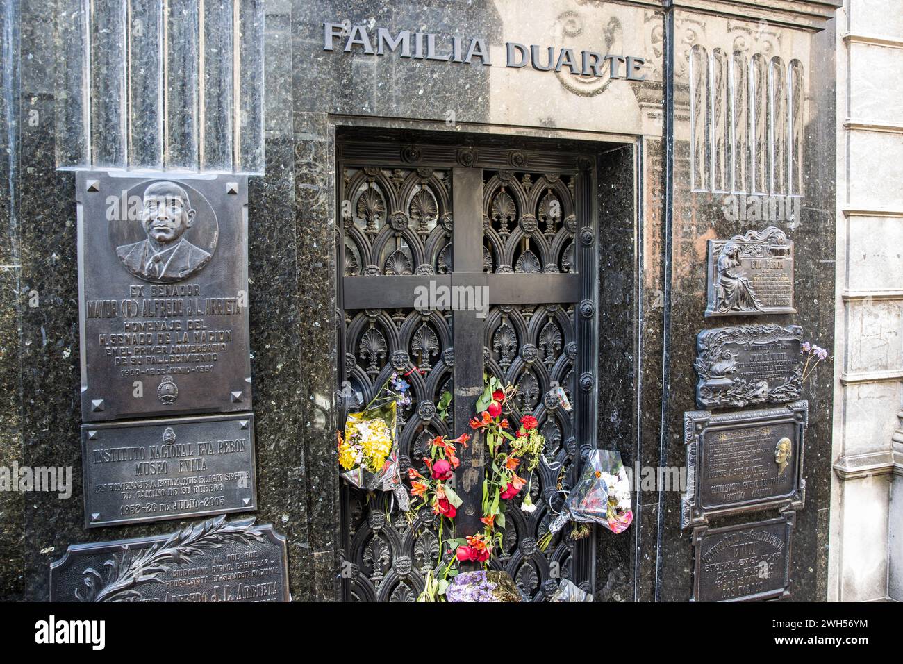 Tomba di Eva Peron Recoleta, Buenos Aires, Argentina, lunedì 13 novembre, 2023. foto: David Rowland / One-Image.com Foto Stock
