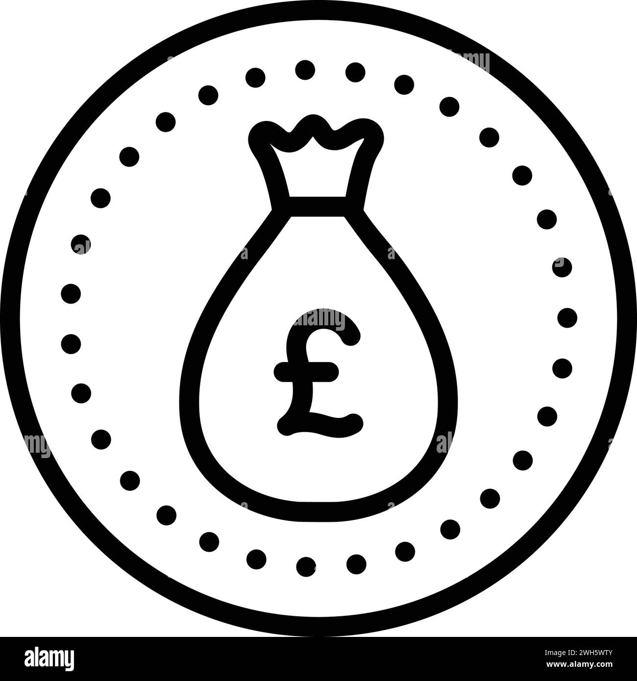 Icona per gbp, inglese Illustrazione Vettoriale