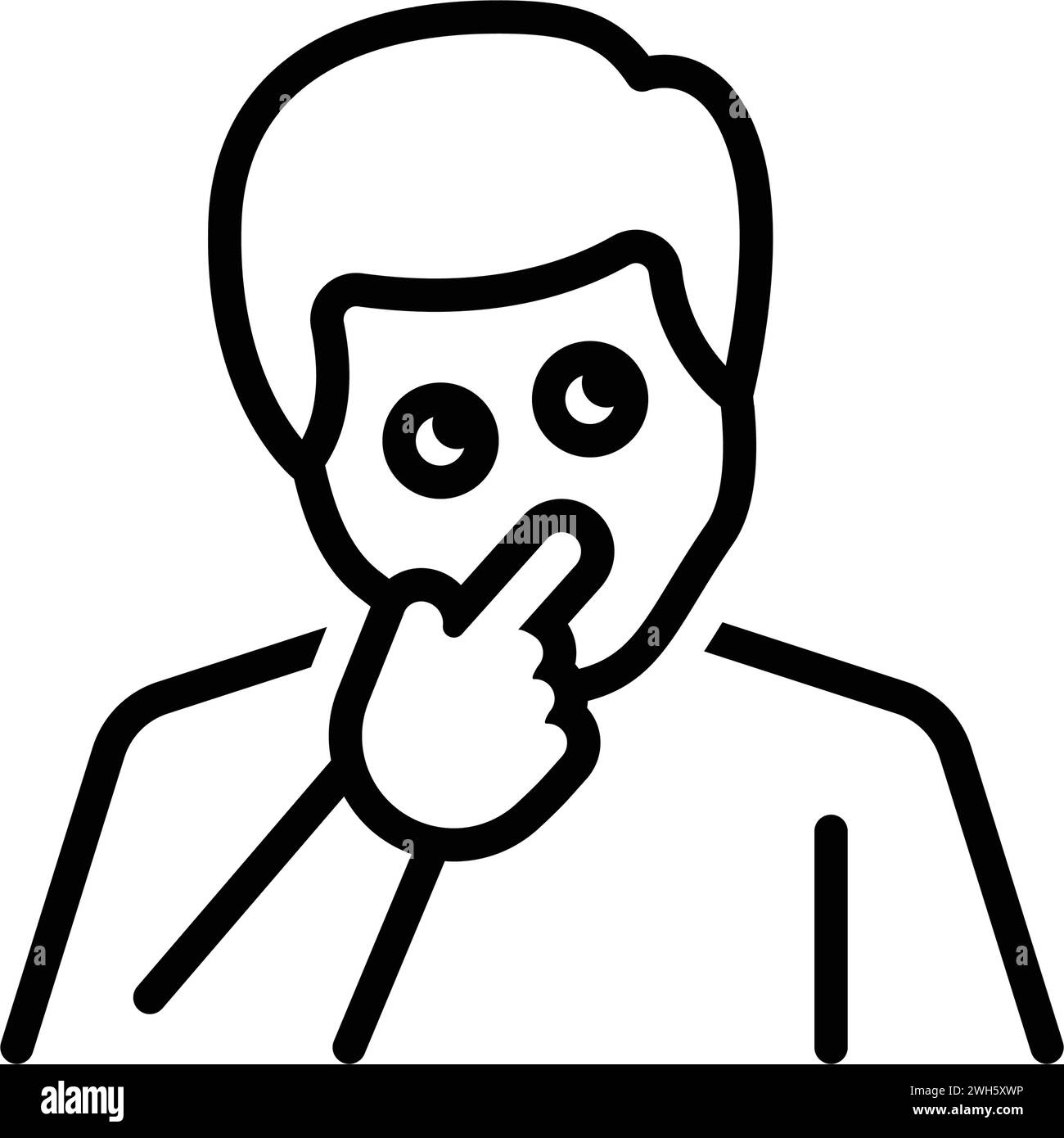 Icona da considerare, riflessione Illustrazione Vettoriale