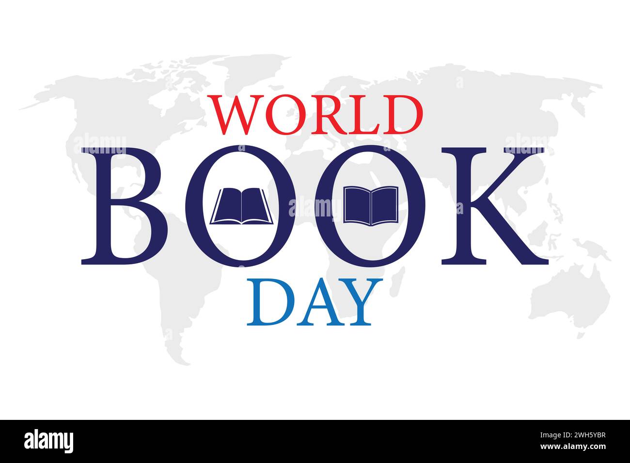 Illustrazione vettoriale World Book Day. Adatto per biglietti d'auguri, poster e striscioni. Illustrazione Vettoriale
