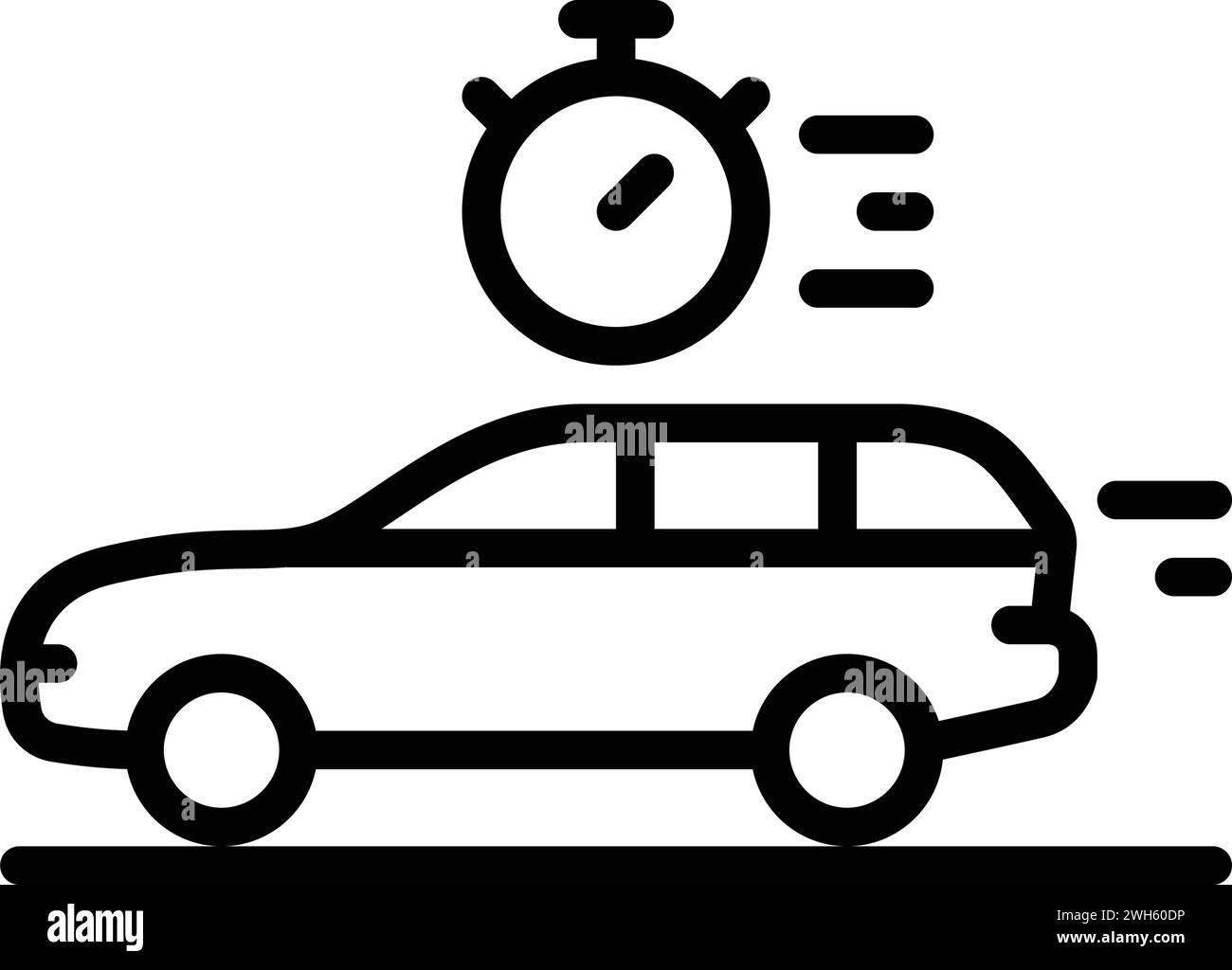 Icona per rapidamente, frettolosamente Illustrazione Vettoriale