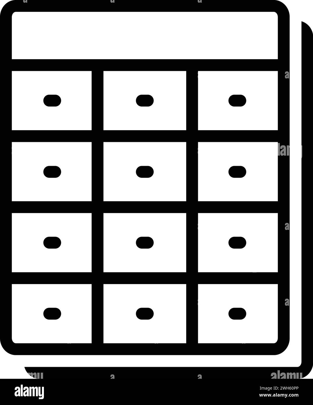 Icona per tabelle, Excel Illustrazione Vettoriale