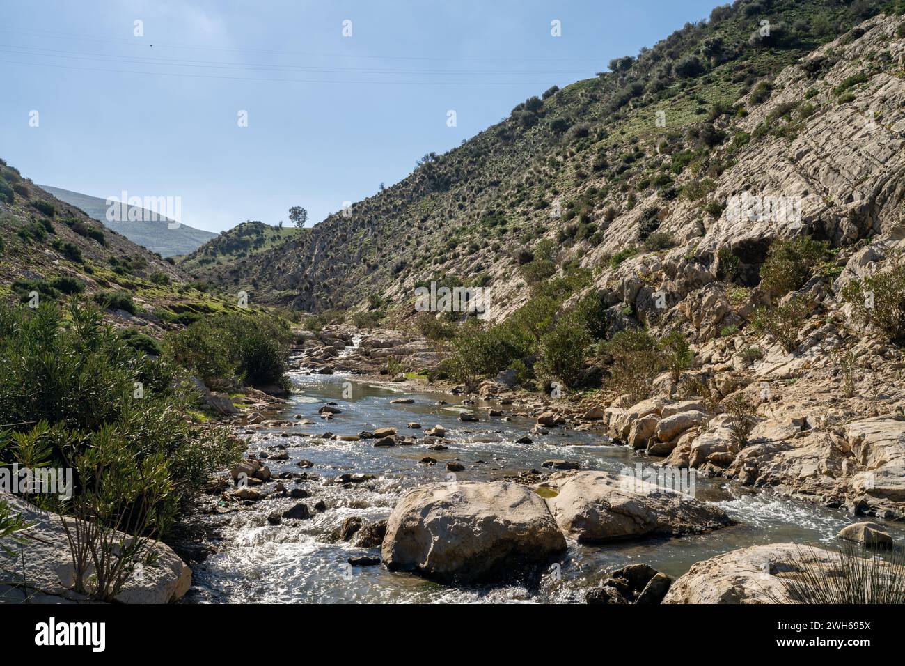 Paesaggio della Tunisia settentrionale - regione del Sejnene - Tunisia Foto Stock