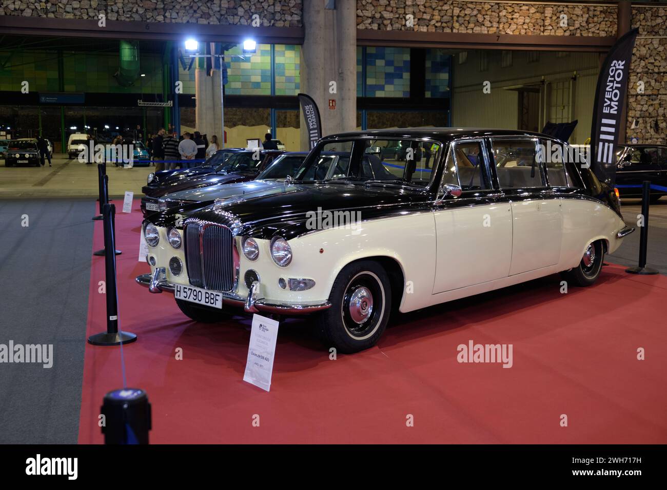 1971 Daimler DS420, nota anche come Daimler Limousine al retro Málaga Classic Motor Show. Foto Stock