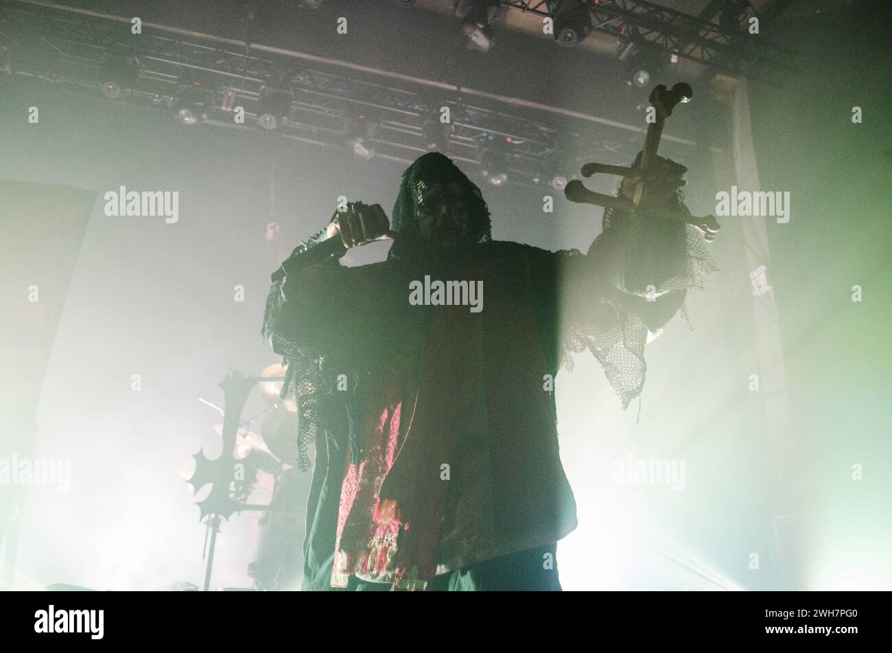 Attila Csihar di Mayhem si esibisce al Fuzz Live Music Club, Atene / Grecia, maggio 2022 Foto Stock