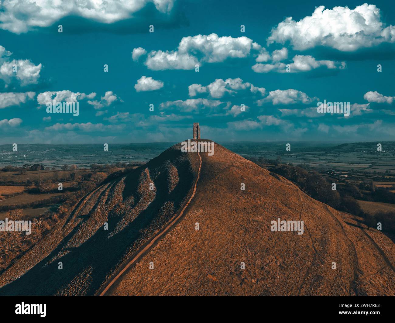 Glastonbury Tor Foto Stock