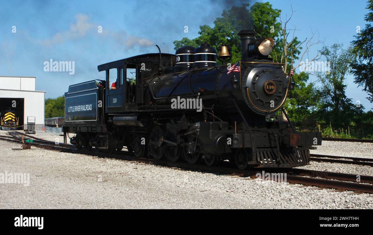 Little River Railroad 4-6-2 #110 Foto Stock