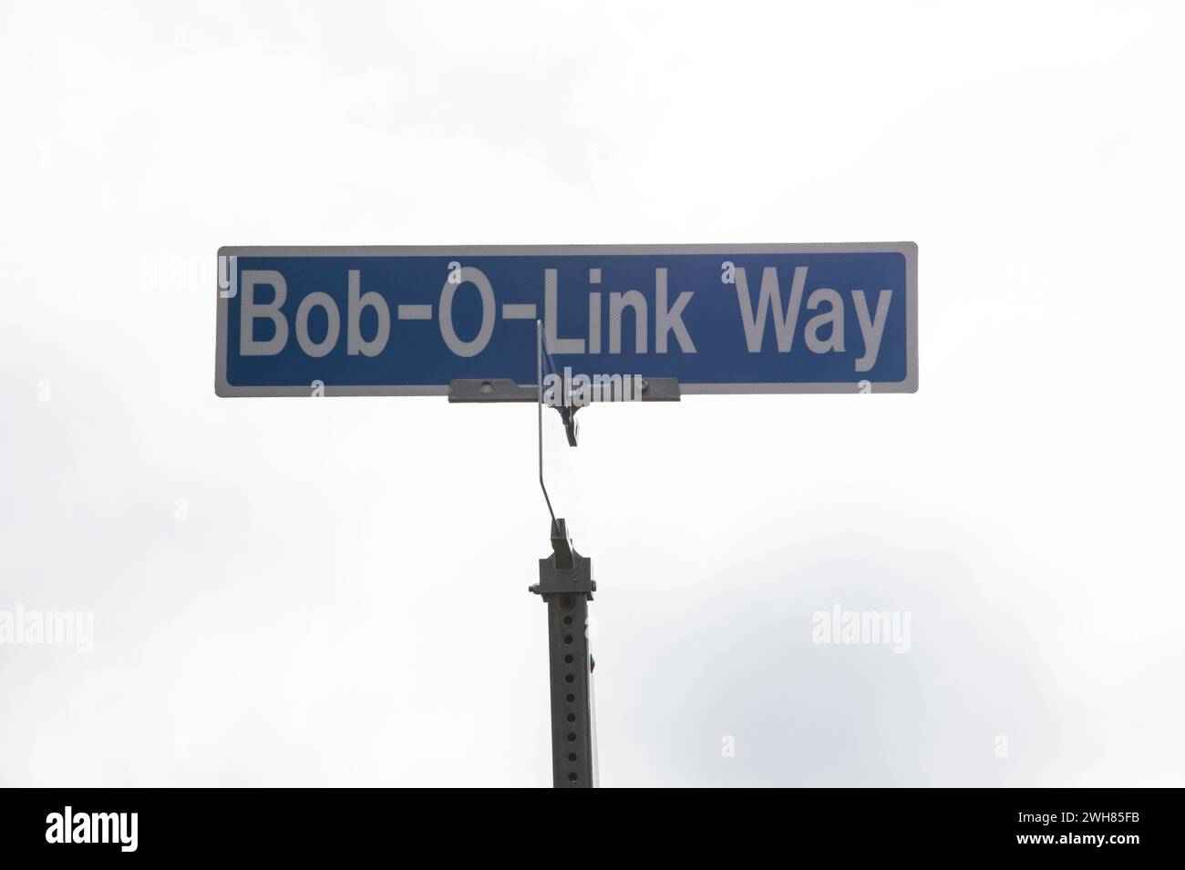 Cartello stradale Bob-o-Link Way a Nanaimo, British Columbia, Canada Foto Stock