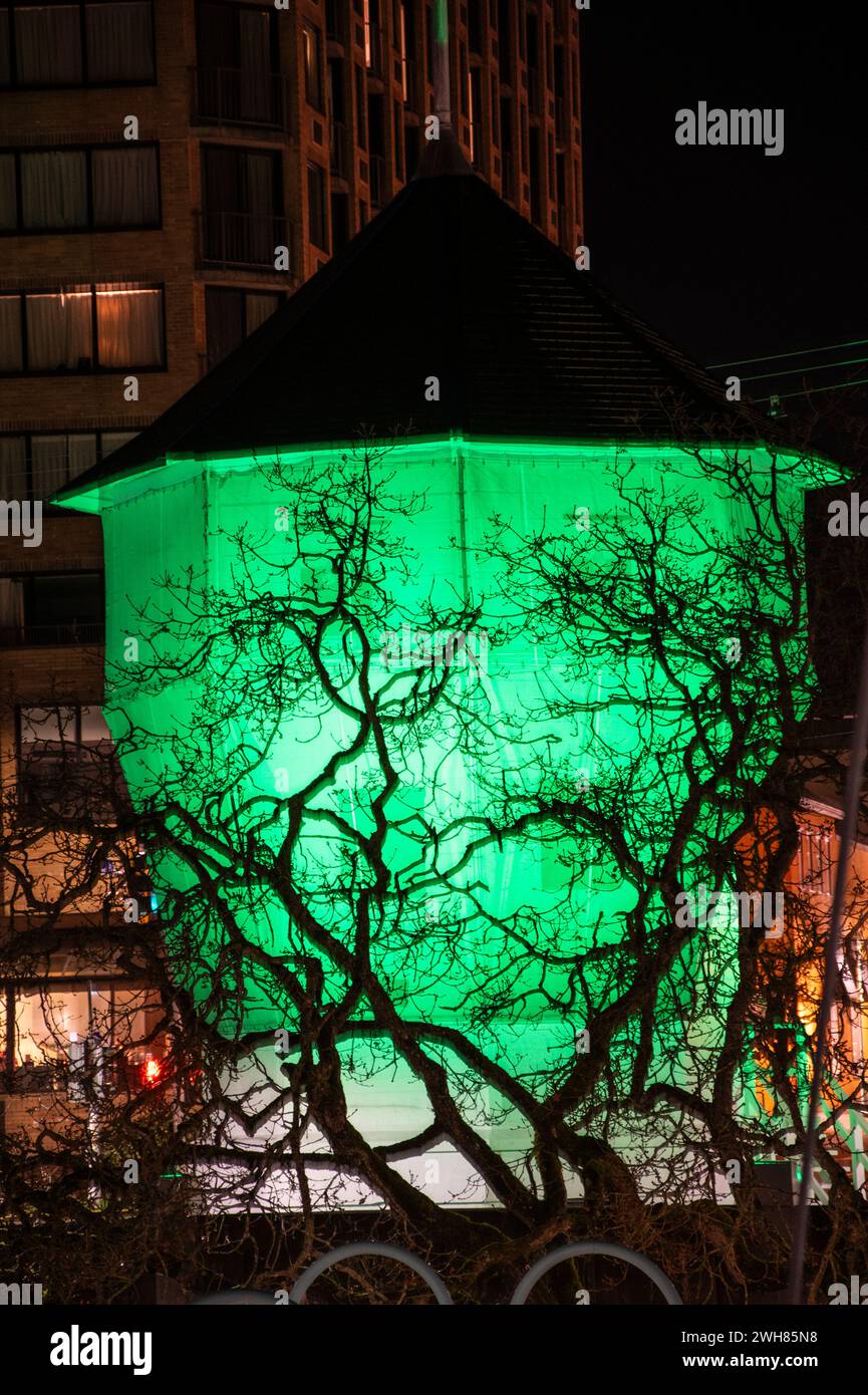 Il bastione di notte a Nanaimo, Columbia Britannica, Canada Foto Stock