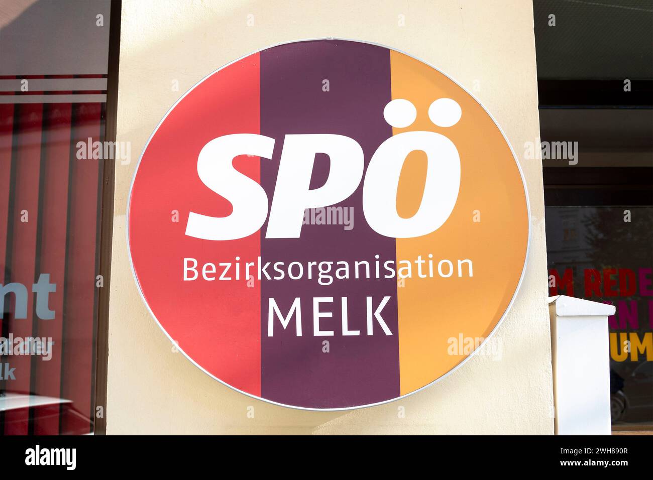 SPÖ, Bezirksorganization Melk, NÖ, Austria Foto Stock