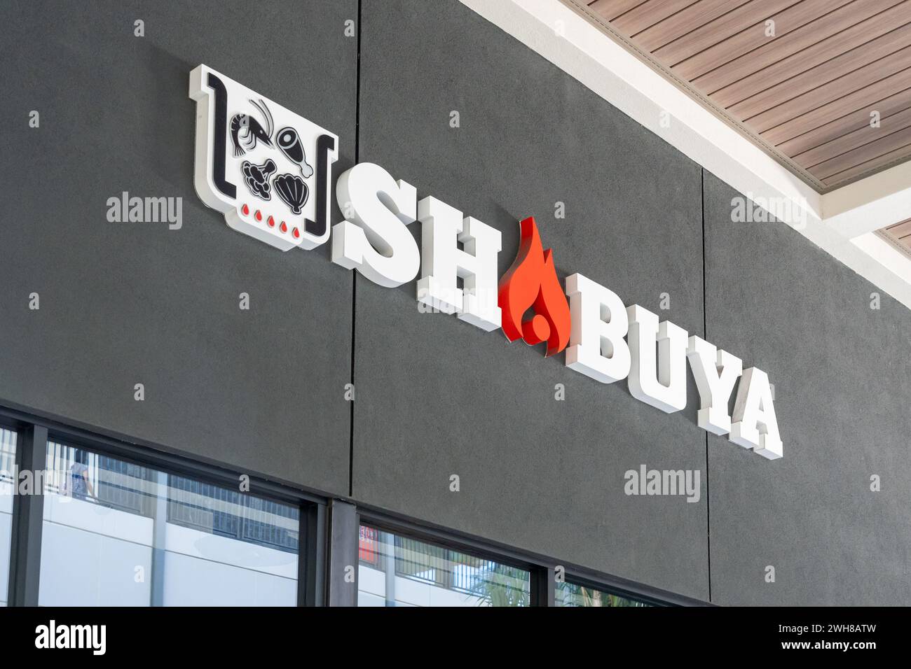 Un ristorante Shabuya all'Ala Moana Center a Waikiki, Hawaii. Foto Stock