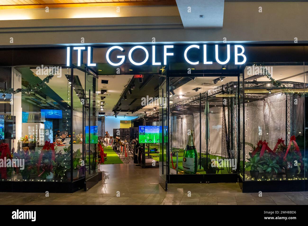 ITL Golf Club presso l'Ala Moana Center di Waikiki, Hawaii. Foto Stock