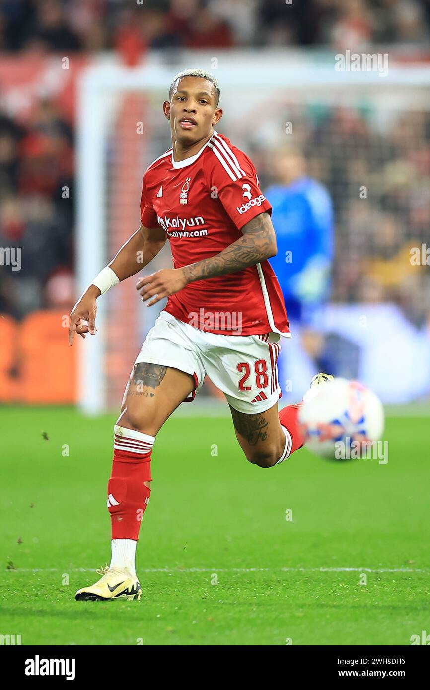 Nottingham, Regno Unito. 7 febbraio 2024. Danilo di Nottingham Forest durante il Nottingham Forest FC contro Bristol City FC Emirates fa Cup 4th Round Replay al City Ground, Nottingham, Inghilterra, Regno Unito il 7 febbraio 2024 Credit: Every Second Media/Alamy Live News Foto Stock