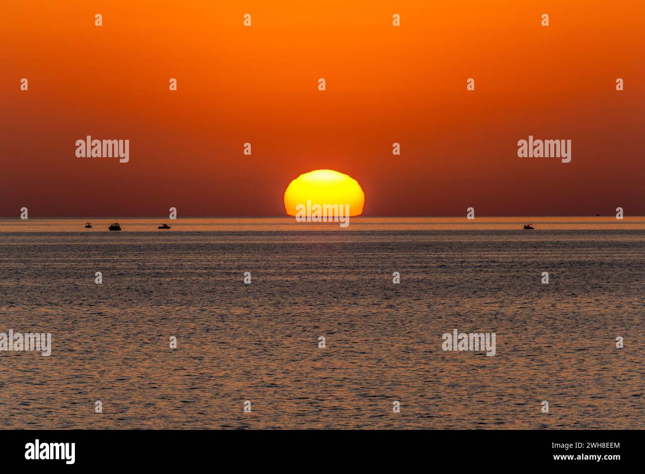 Tramonto ad Alghero, Sardegna Foto Stock