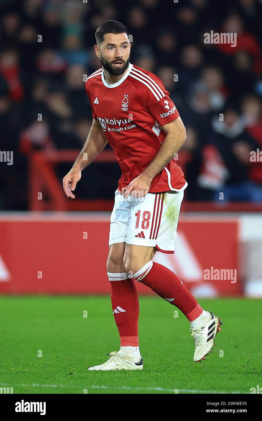 Nottingham, Regno Unito. 7 febbraio 2024. Felipe di Nottingham Forest durante il Nottingham Forest FC contro Bristol City FC Emirates fa Cup 4th Round Replay al City Ground, Nottingham, Inghilterra, Regno Unito il 7 febbraio 2024 Credit: Every Second Media/Alamy Live News Foto Stock Nottingham, Regno Unito. 7 febbraio 2024. Felipe di Nottingham Forest durante il Nottingham Forest FC contro Bristol City FC Emirates fa Cup 4th Round Replay al City Ground, Nottingham, Inghilterra, Regno Unito il 7 febbraio 2024 Credit: Every Second Media/Alamy Live News Foto Stock