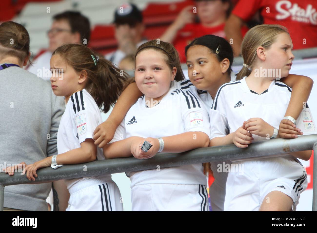 Mascotte in maglie adidas Inghilterra contro Irlanda del Nord UEFA donne Euro 15 luglio 2022 St Marys Stadium Southampton Foto Stock