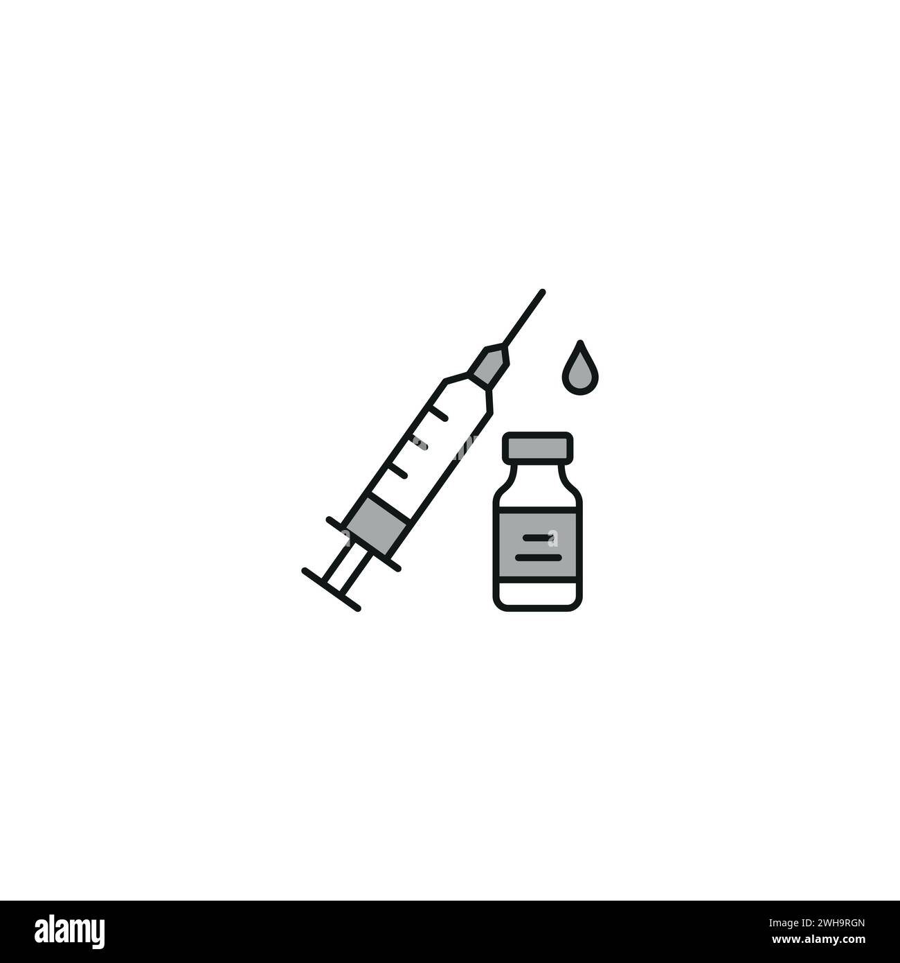 Icone di assistenza medica oggetti utilizzati in ospedali e negozi medici, uomini, donne, icone mediche Illustrazione Vettoriale