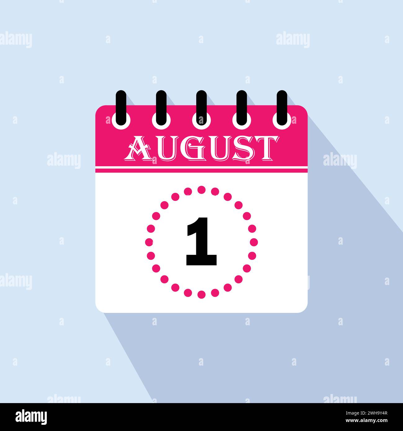 August 1 calendar immagini e fotografie stock ad alta risoluzione - Alamy