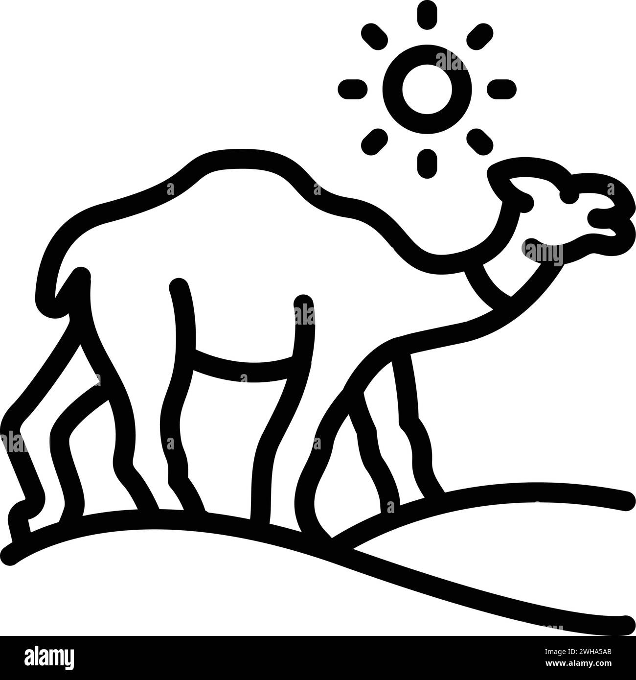 Icona per cammello, animali Illustrazione Vettoriale