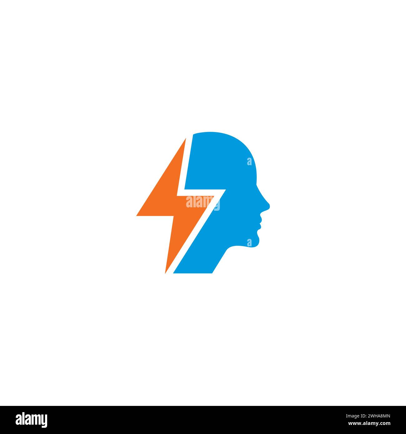 Logo Smart People Thunder. Logo Electric People Illustrazione Vettoriale