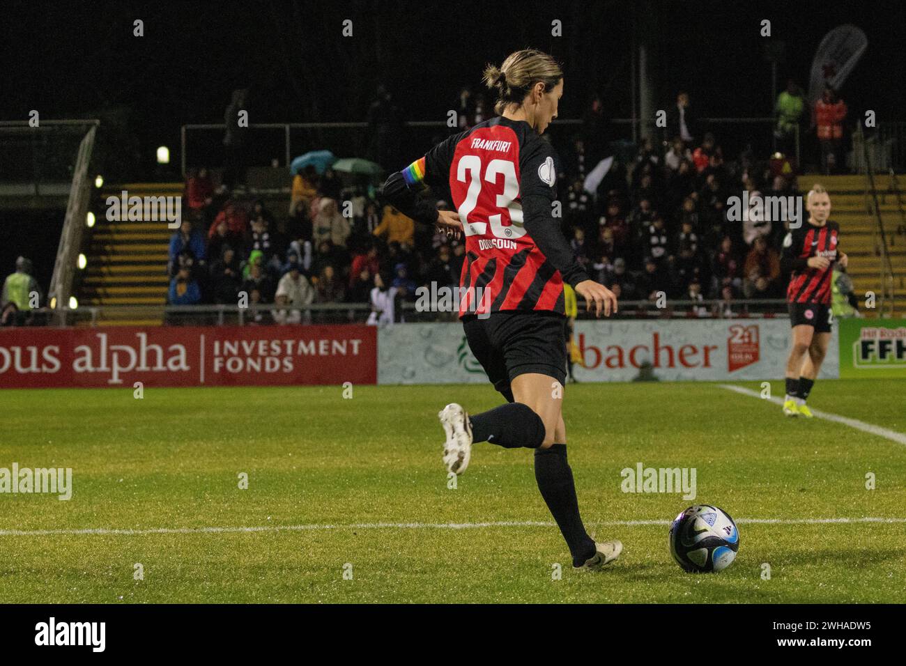 Sara Doorsoun (Eintracht Frankfurt, 23); DFB-Pokal Frauen - partita Eintracht Francoforte contro SC Freiburg AM 08.02.24 a Francoforte sul meno (Stadion a Foto Stock