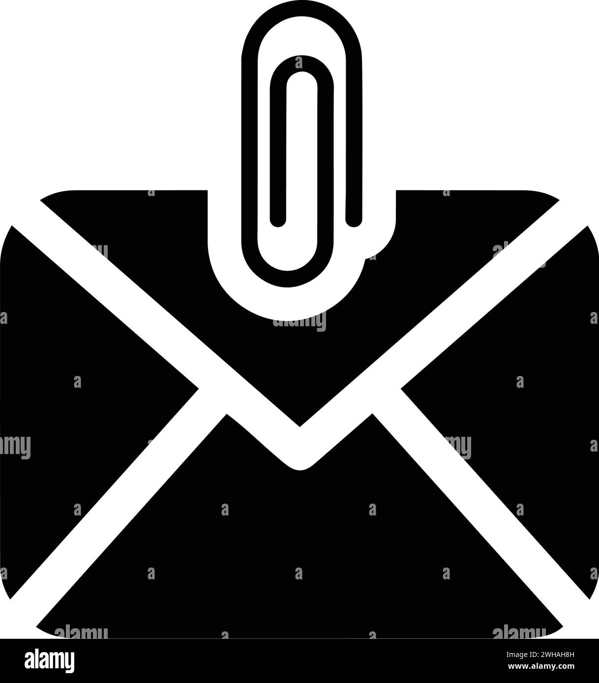 Icona allegato e-mail. progettare l'illustrazione vettoriale del modello per scopi grafici e web design o commerciali. Illustrazione Vettoriale