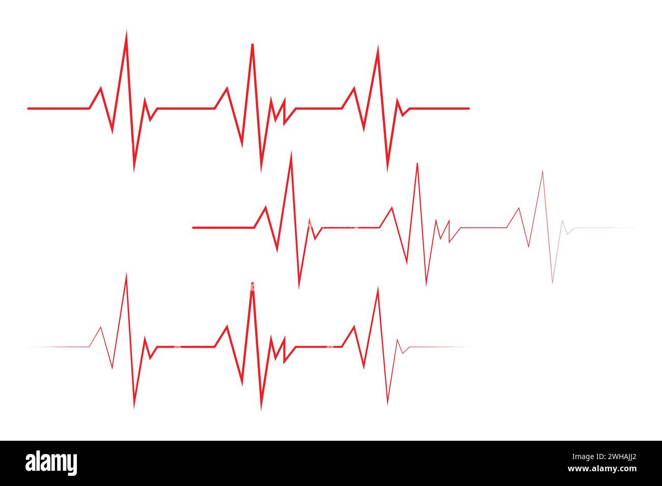 Simbolo dell'icona della linea del battito cardiaco ECG, simbolo del logo dell'ospedale relativo al polso cardiaco. Vettore. Illustrazione Vettoriale